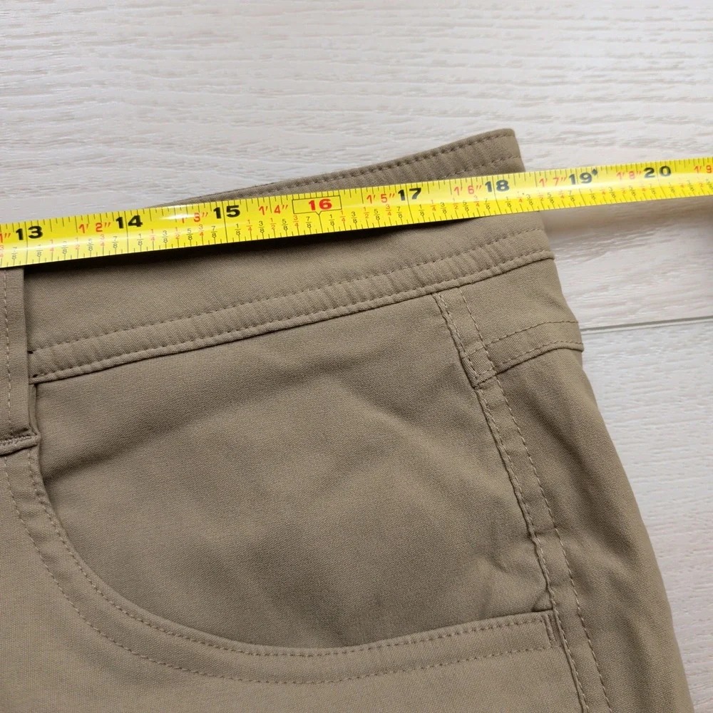 Orvis Fleece Lined Pants Mens 36x30 Tan Khaki Nylon Stretch Hiking Outdoor